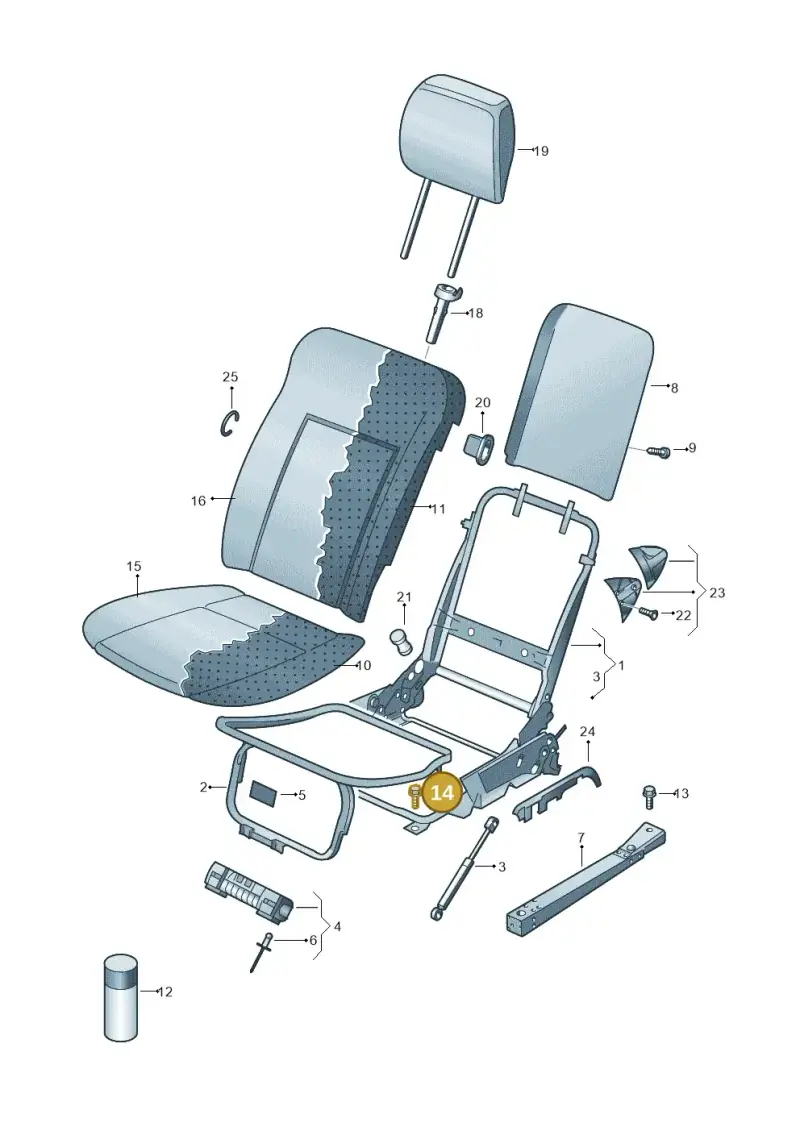N91021403 — Volkswagen Caddy kombi (2015-2020) diagram 443881300, position 14