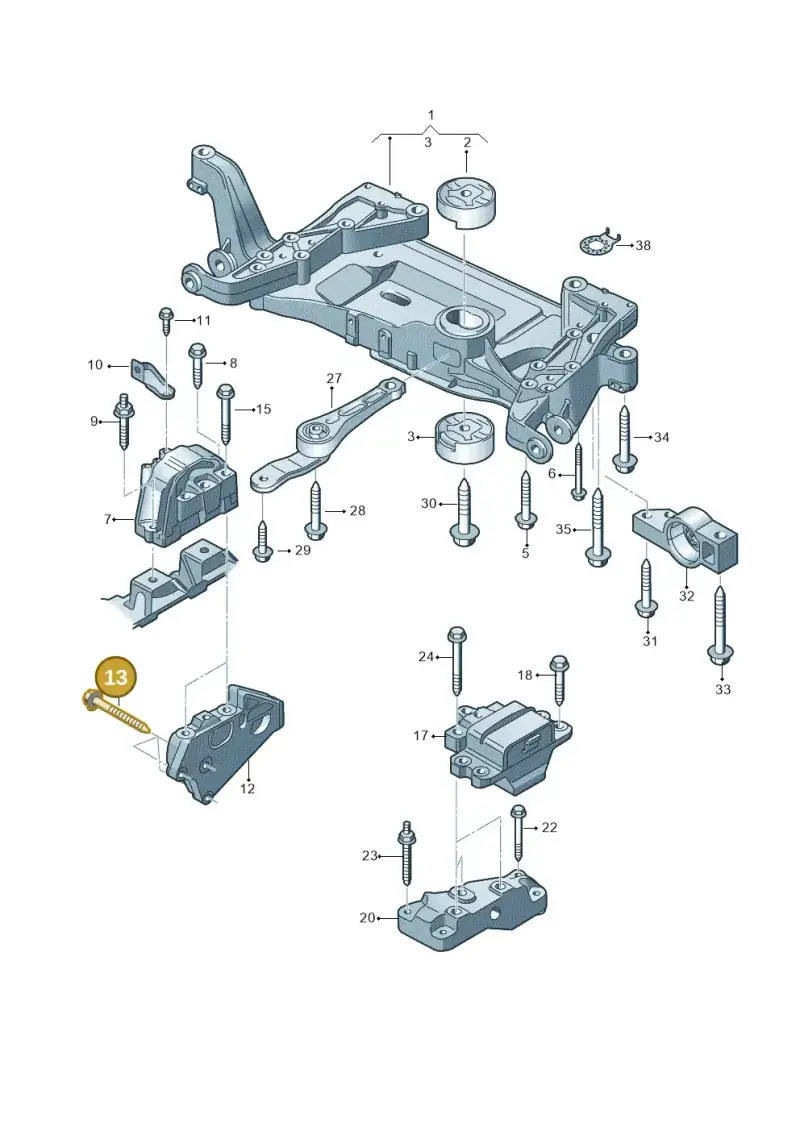 N91021403 — Volkswagen Passat CC (2011-2016) diagram 702199300, position 13