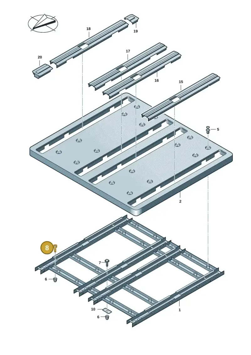 N91021403 — Volkswagen Caravelle (2019-2024) diagram 7ep883850, position 8