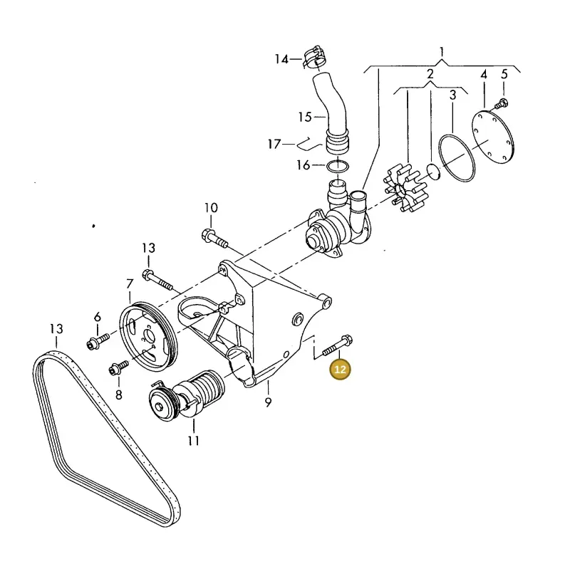 N91028002 — Volkswagen MARINE-MOTOR           02> (2002-) diagram 277121550, position 12
