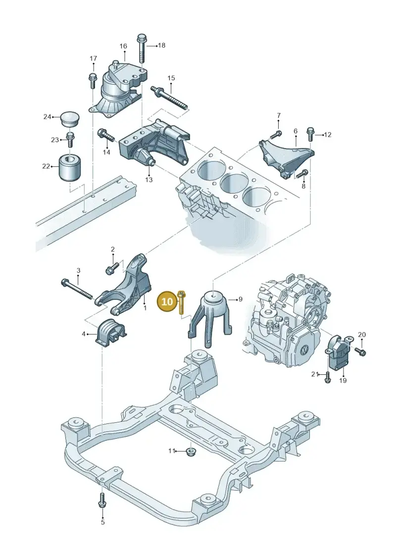 N91028002 — Volkswagen Transp. caravelle (2008-2009) diagram 410199200, position 10