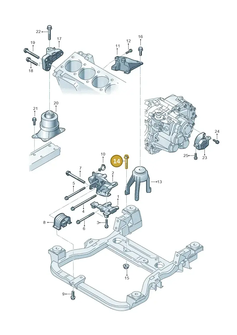 N91028002 — Volkswagen Transp. caravelle (2008-2009) diagram 410199300, position 14