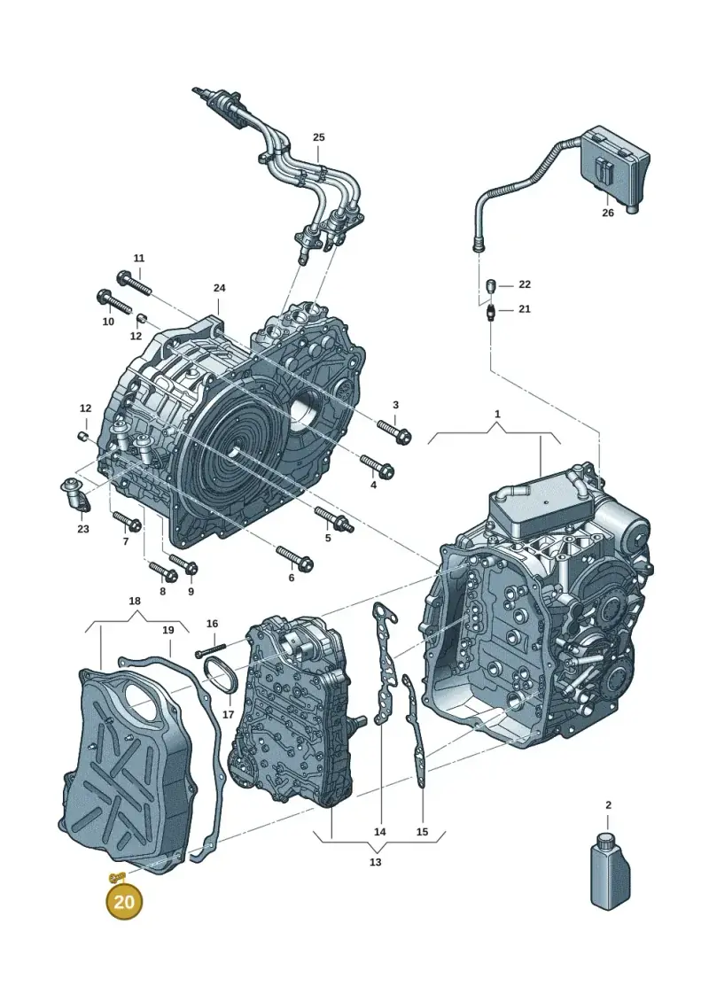 N91032702 — Volkswagen Golf 2.0 BlueMotion (2019-2024) diagram 5h0300700, position 20
