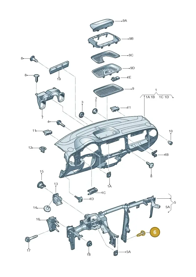 N91033301 — Volkswagen Beetle (2016-2019) diagram 715857000, position 6