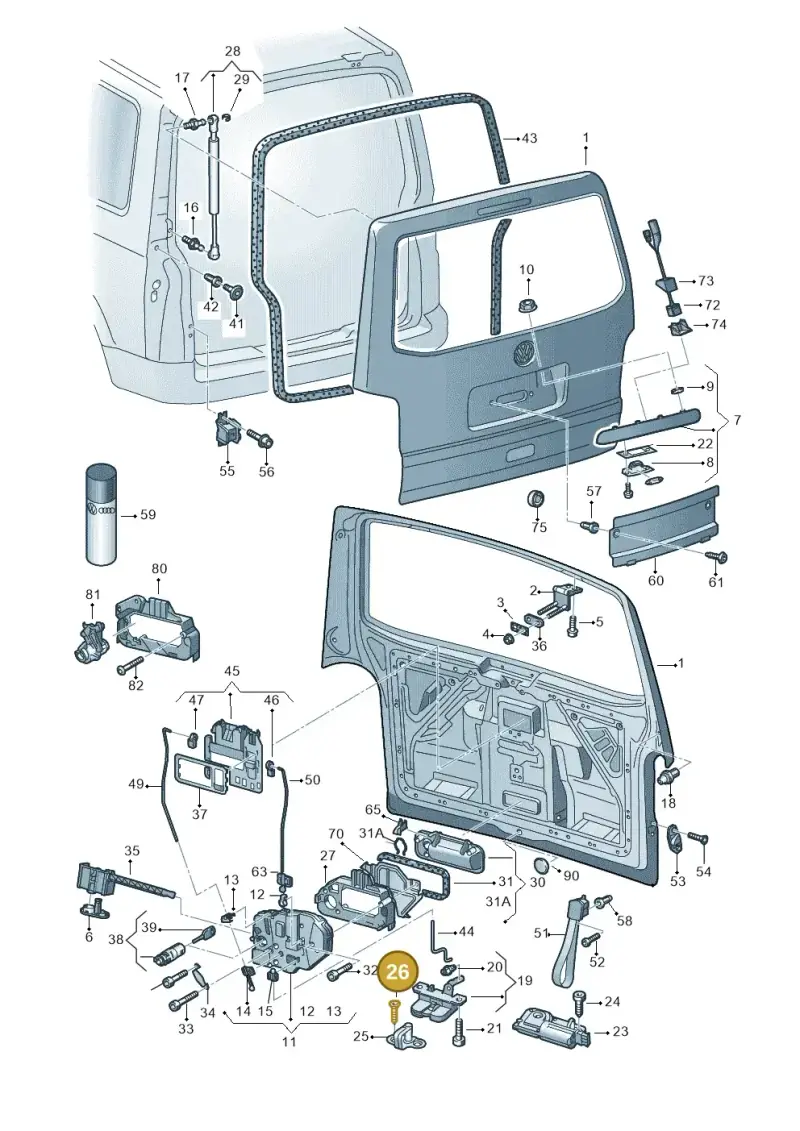 N91034202 — Volkswagen Transp. caravelle (2011-2015) diagram 410827300, position 26