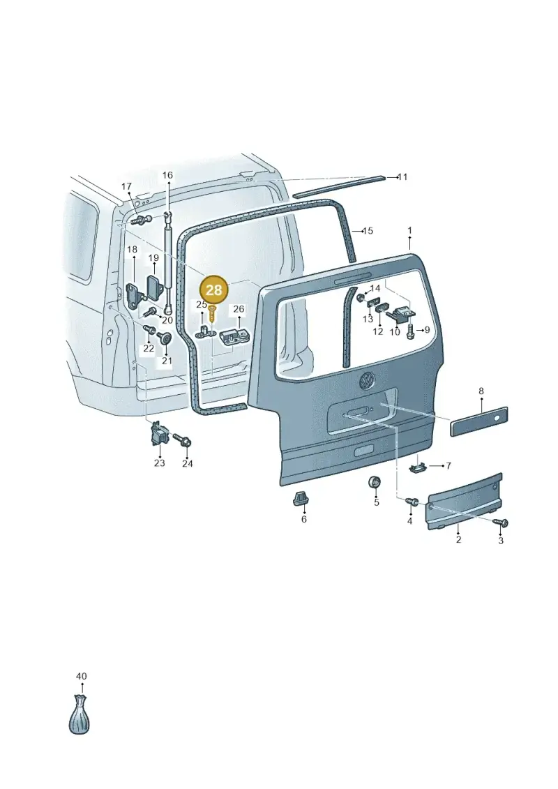 N91034202 — Volkswagen Caravelle (2015-2019) diagram 861827000, position 28