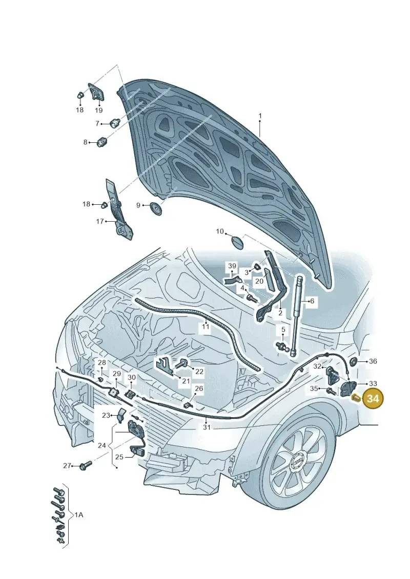 N91038301 — Audi A6 (2014-2018) diagram 798823000, position 34