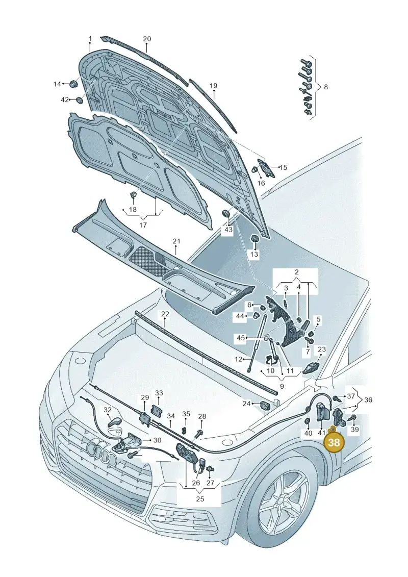 N91038301 — Audi Q5 (2016-2025) diagram 896823000, position 38