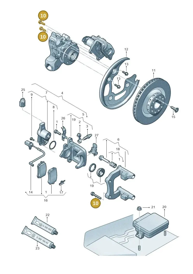 N91041702 — Audi A7 Sportback (2014-2018) diagram 696615650, position 10