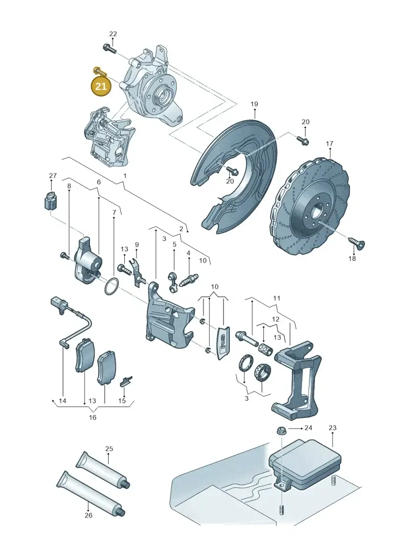 N91041702 — Audi RS6 Avant (2013-2018) diagram 765615710, position 21