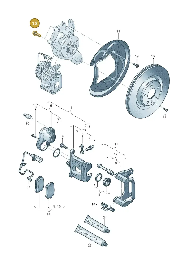 N91041702 — Audi A6 (2018-2025) diagram 849615600, position 13