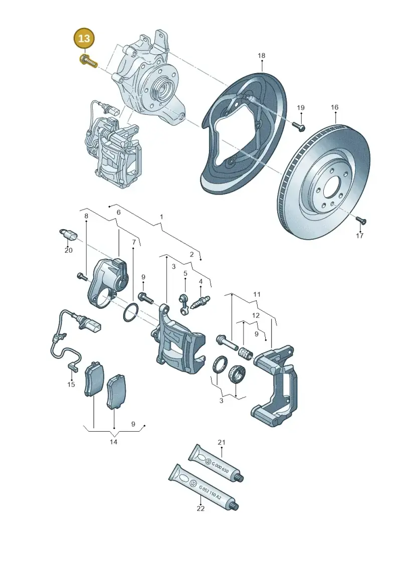 N91041702 — Audi A6 (2018-2025) diagram 859615600, position 13