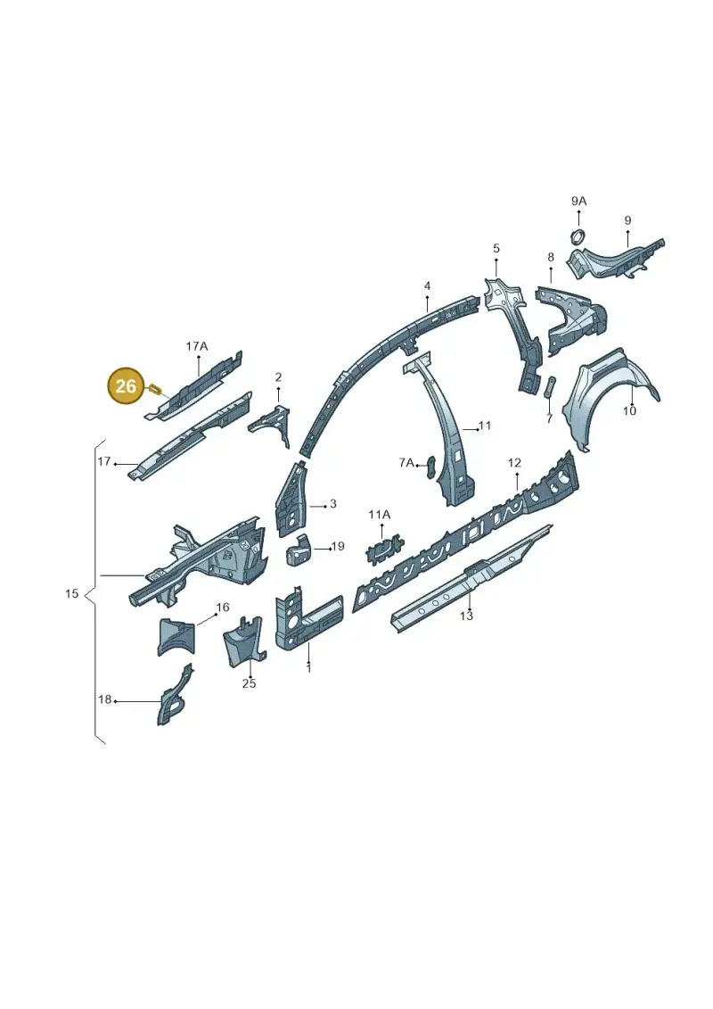N91041901 — Volkswagen PASSAT/4MOTION/W8 (2002-2005) diagram 226809300, position 26
