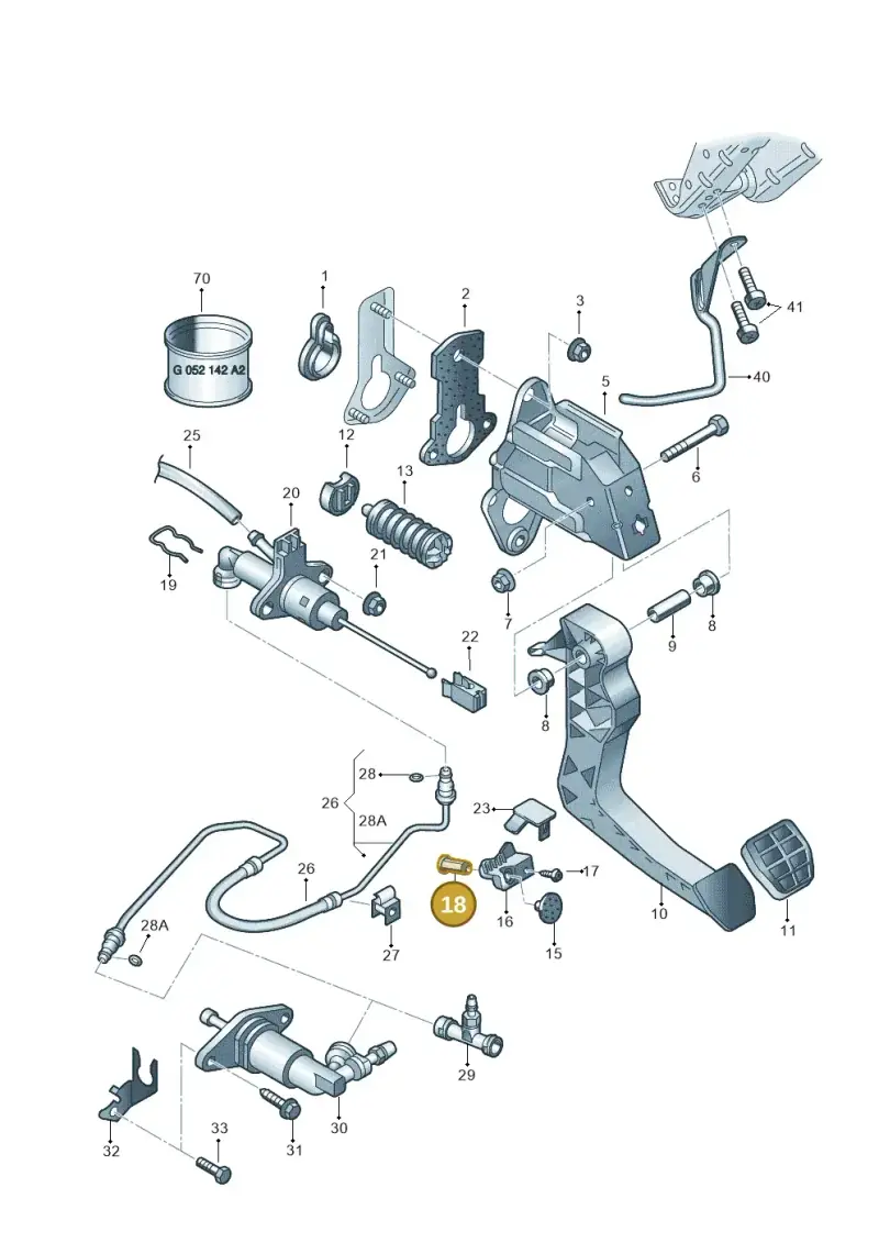 N91041901 — Skoda Fabia Ambiente (2009-2013) diagram 481721250, position 18