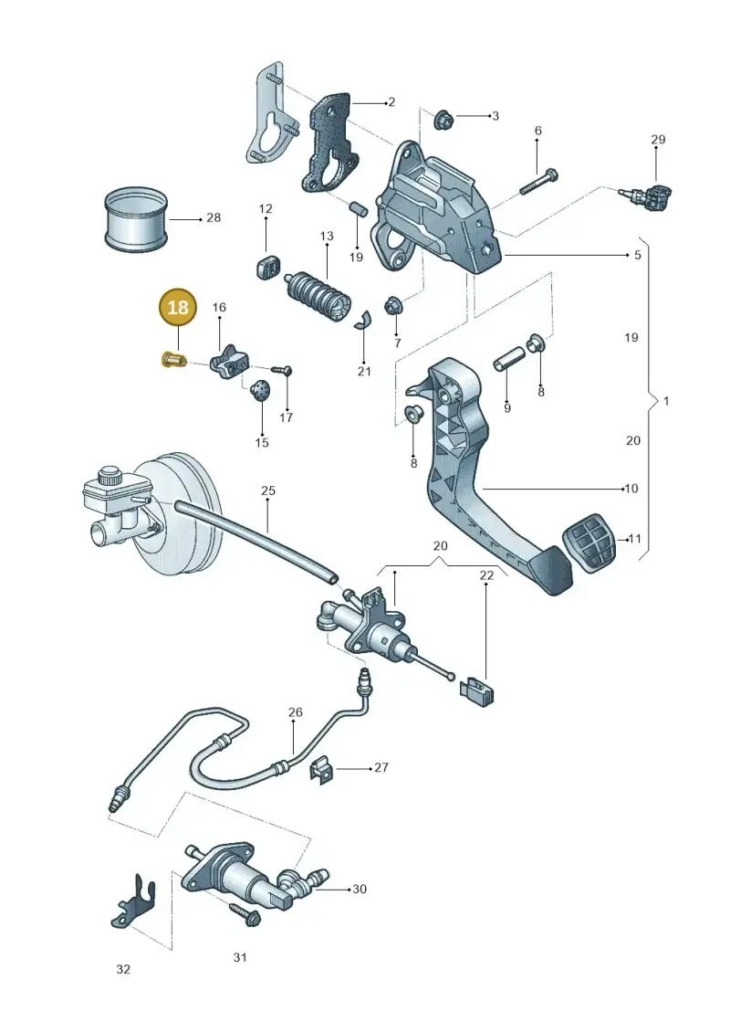 N91041901 — Volkswagen Voyage (2016-2023) diagram 565721250, position 18