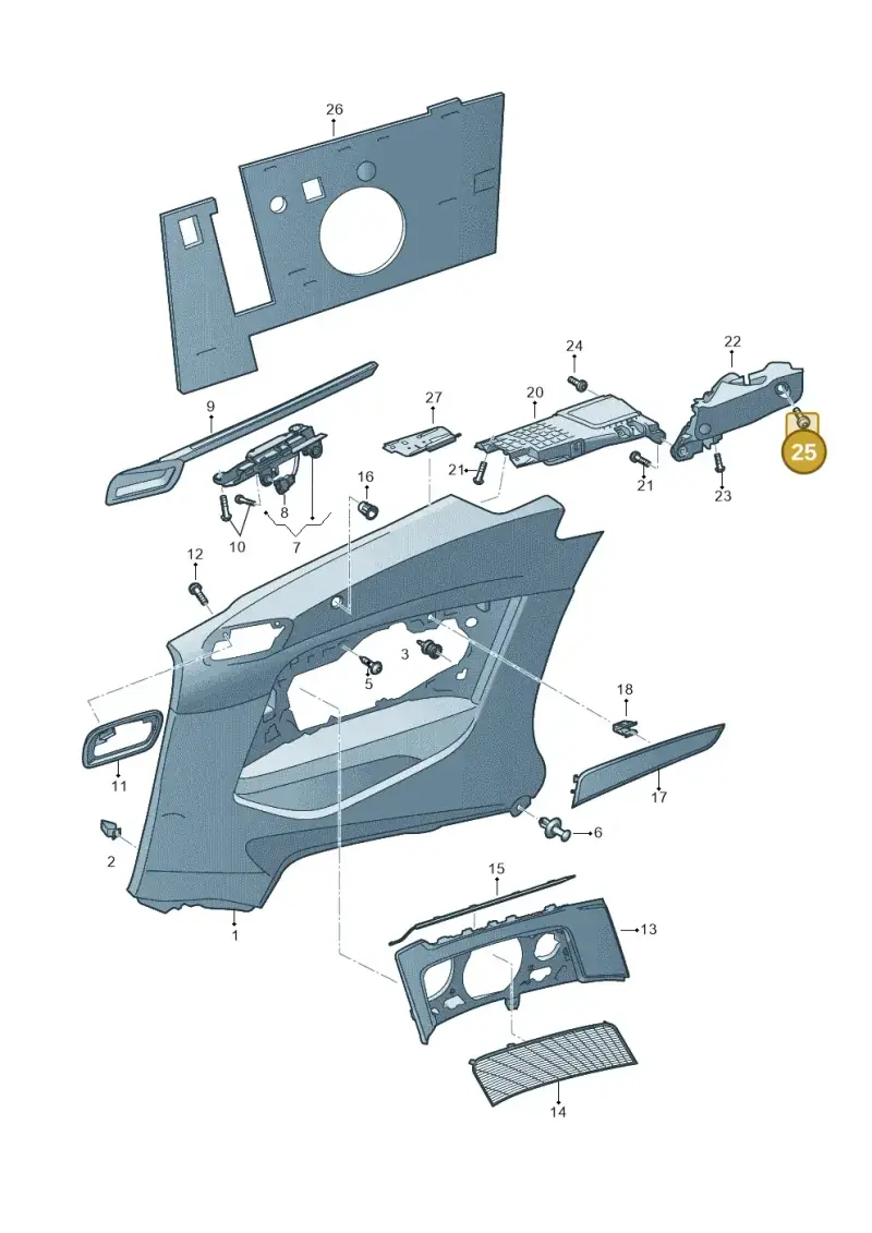 N91042303 — Audi A5 Cabriolet (2016-2025) diagram 848867500, position 25