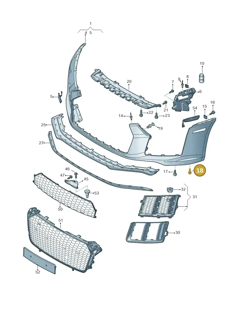 N91042303 — Audi R8 Spyder (2015-2024) diagram 872807100, position 18