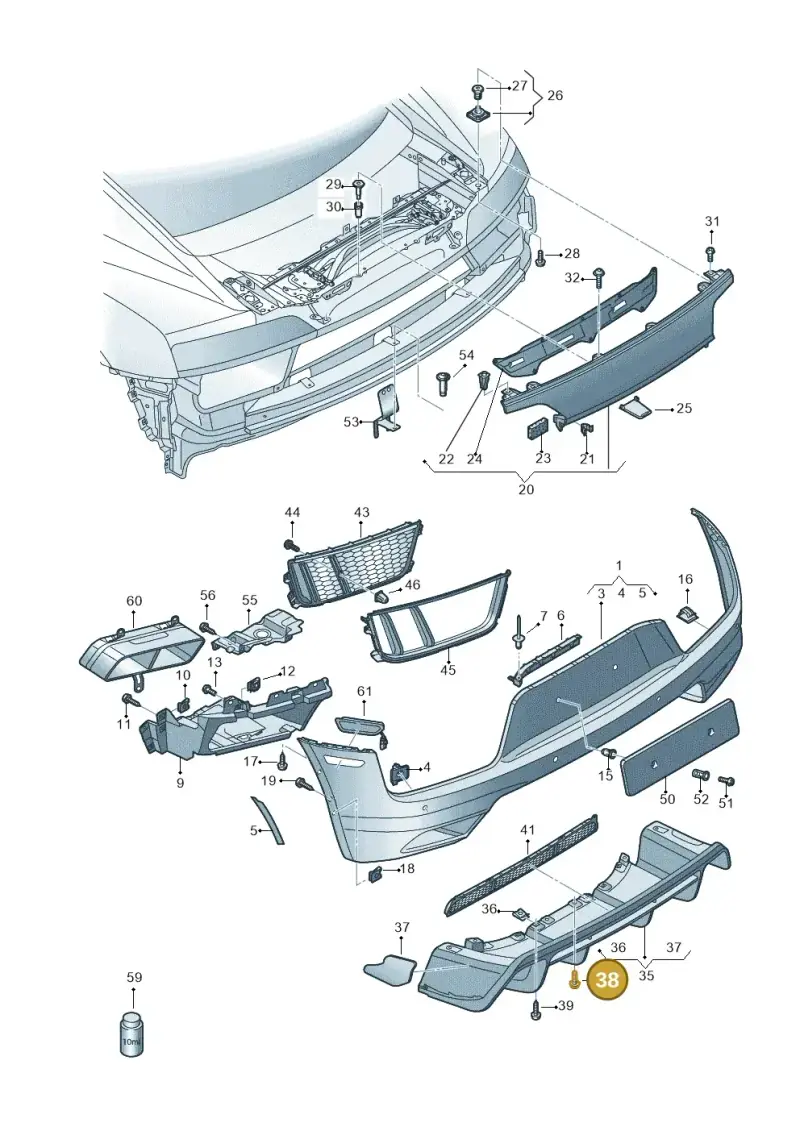 N91042303 — Audi R8 Spyder (2015-2024) diagram 872807600, position 38