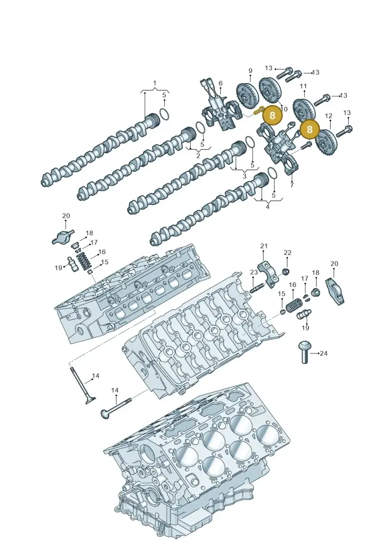 N91043601 — Audi A8 (2013-2018) diagram 696109250, position 8