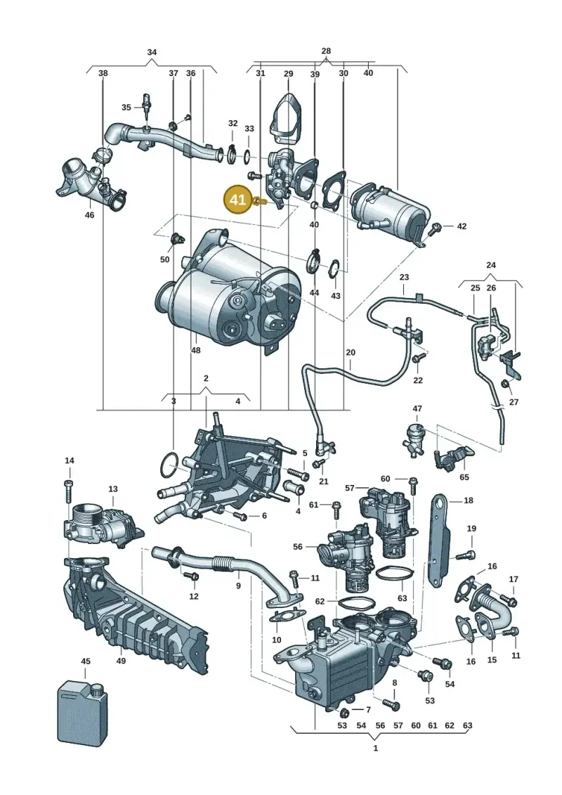 N91043701 — Volkswagen Transport. multivan (2019-2024) diagram 7ep131020, position 41