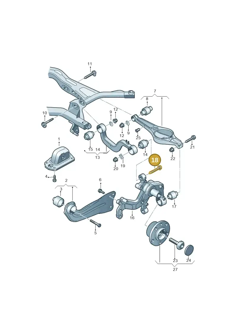 N91047502 — Volkswagen Golf estate (2009-2013) diagram 409505050, position 18