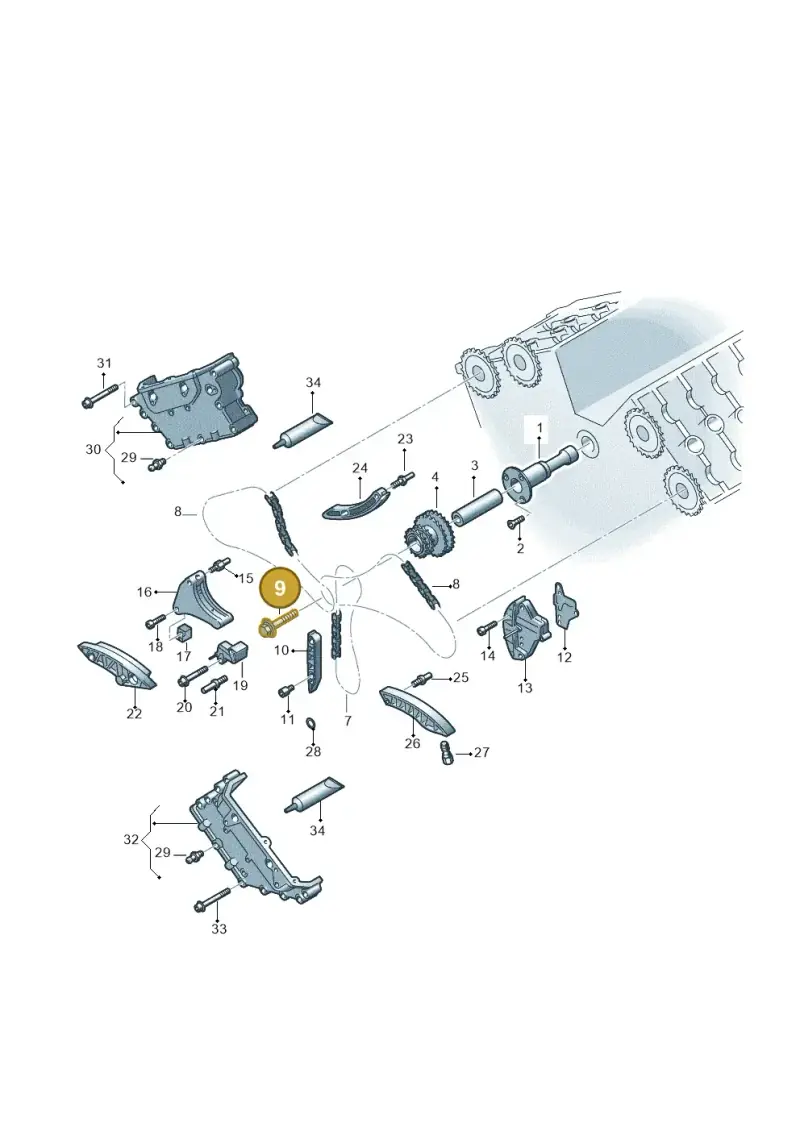 N91048001 — Volkswagen Phaeton 4motion (2010-2016) diagram 258109910, position 9