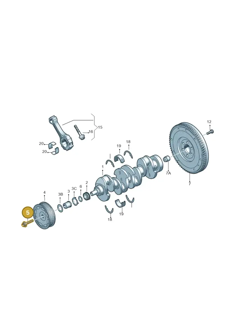 N91048601 — Volkswagen Polo (2012-2014) diagram 747105130, position 5