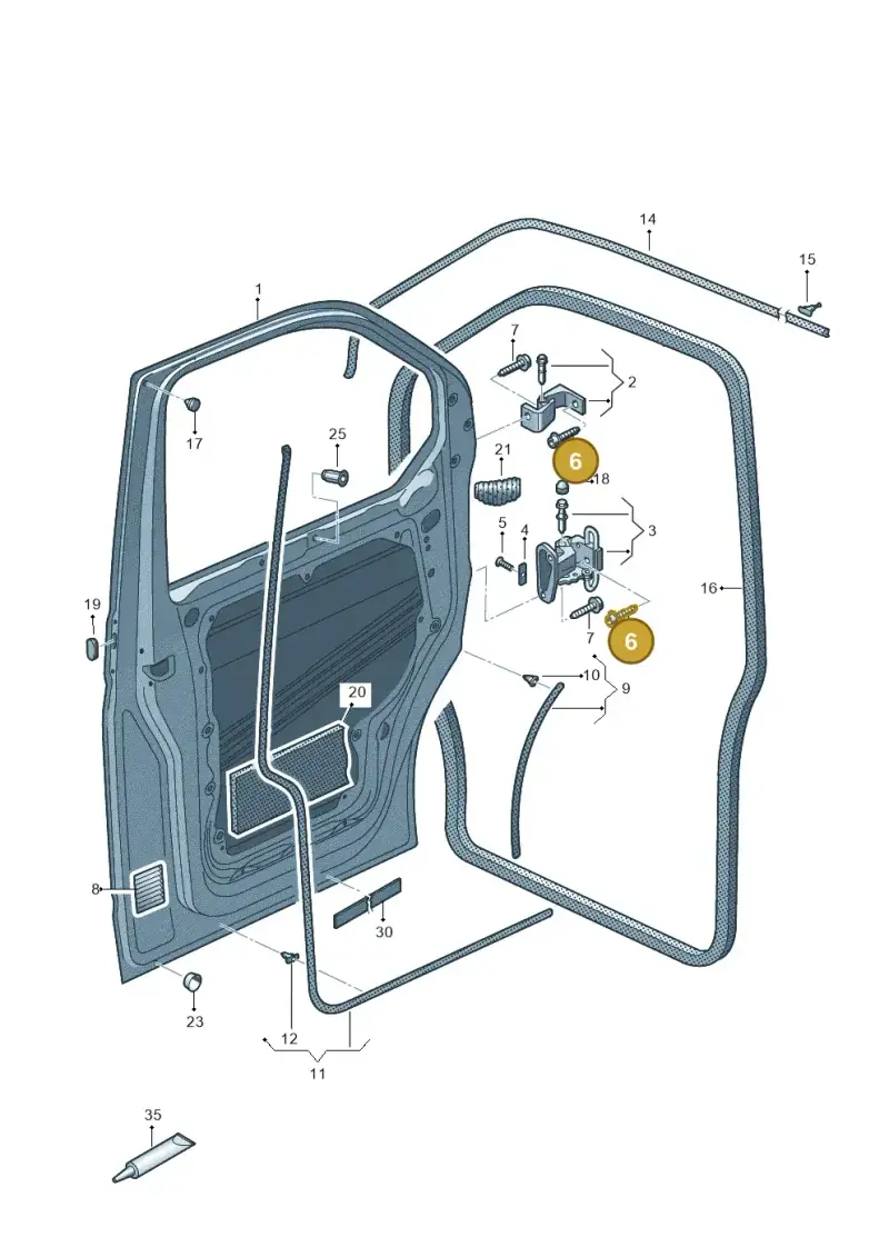 N91049101 — Volkswagen Transport. multivan (2019-2024) diagram 410831100, position 6