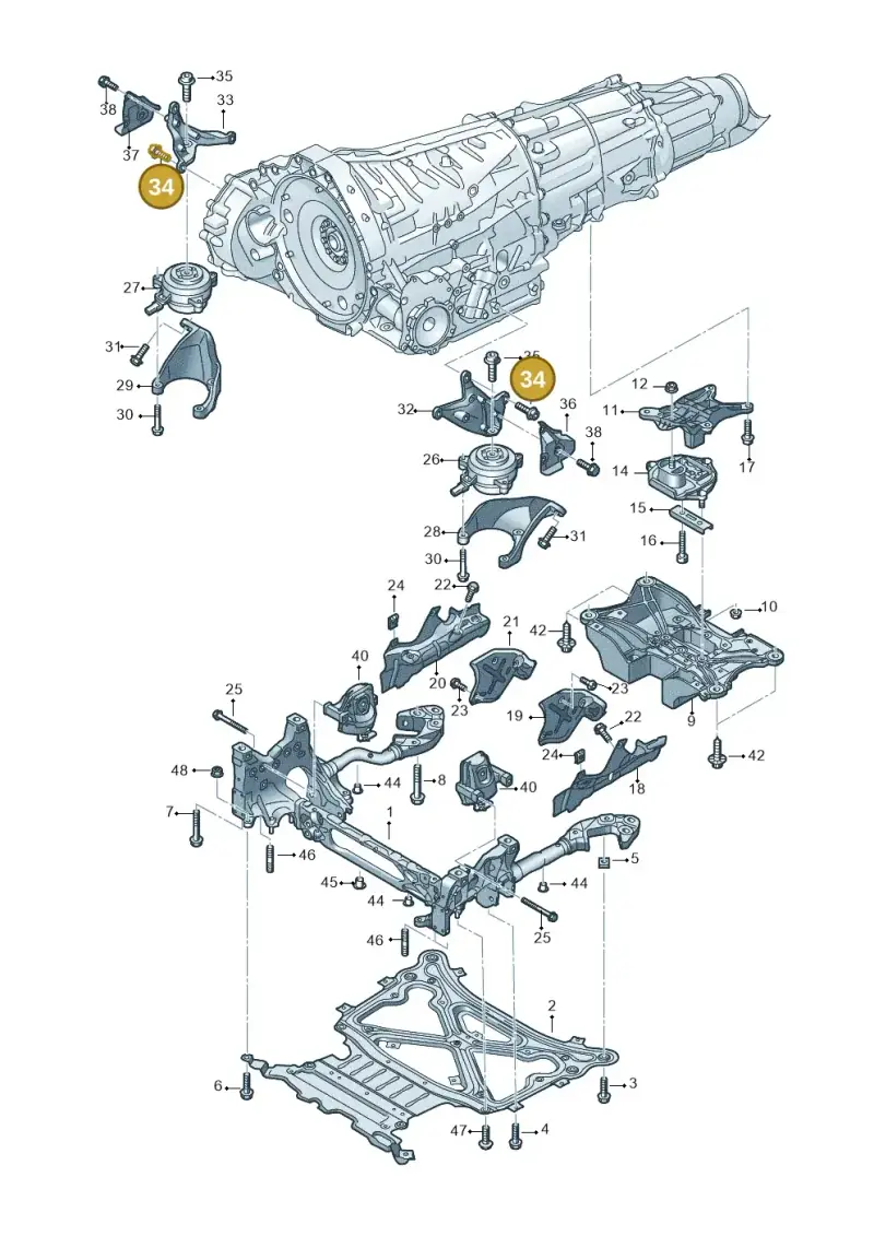N91049101 — Volkswagen Touareg (2017-2023) diagram 439399850, position 34