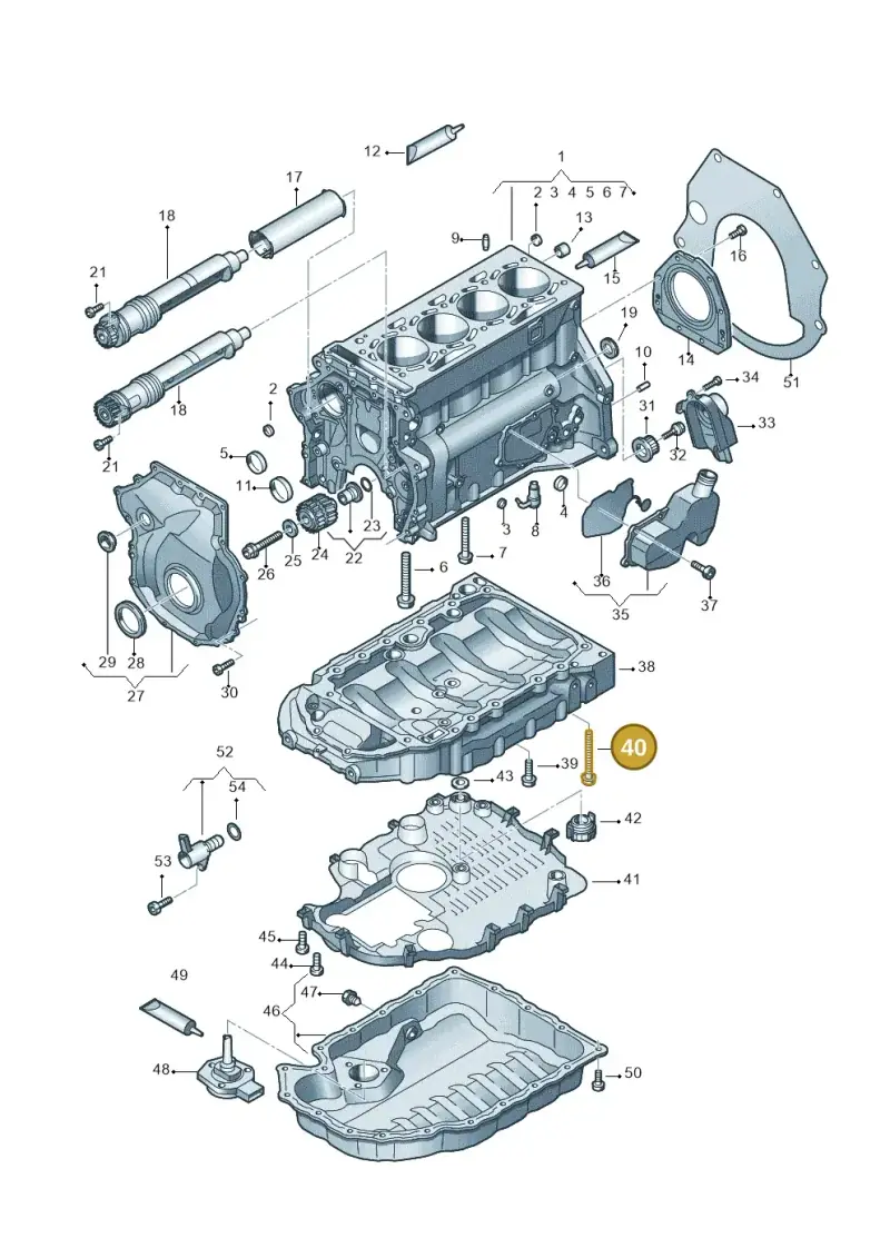 N91050601 — Volkswagen Scirocco 2.0 (2014-2017) diagram 737103150, position 40