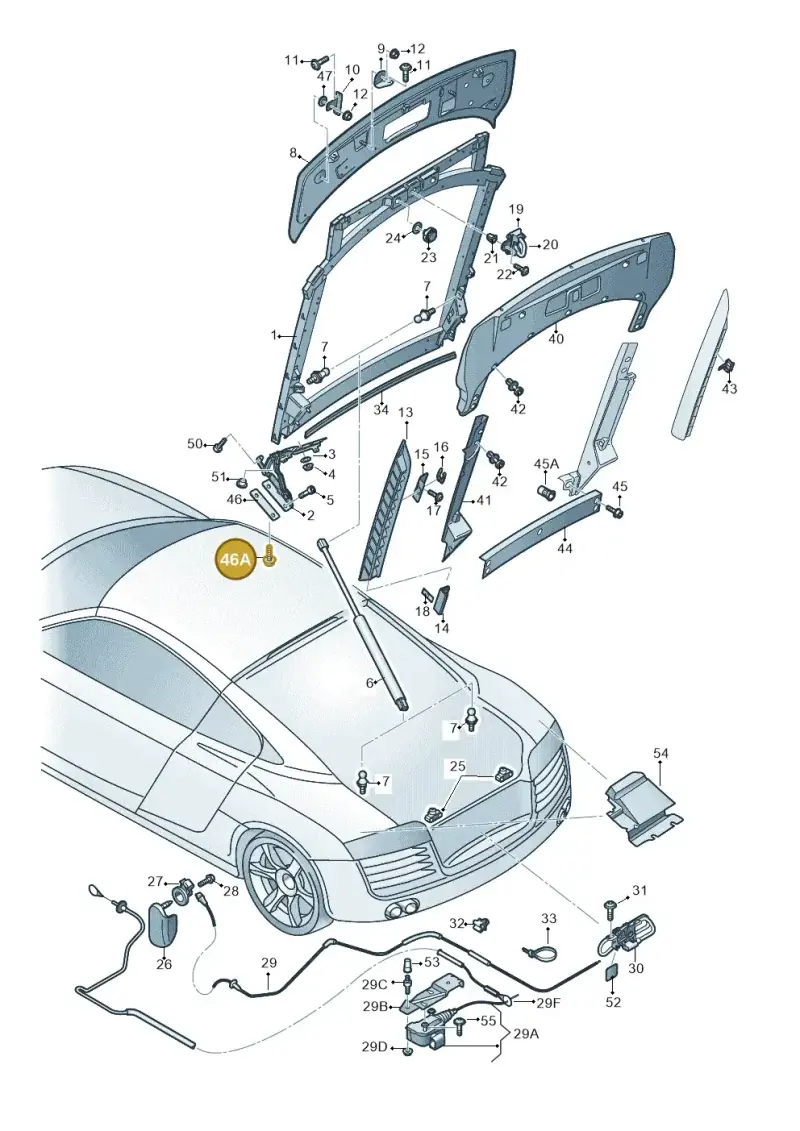 N91050701 — Audi R8 qu. 5.2 (2012-2015) diagram 618827000, position 46A