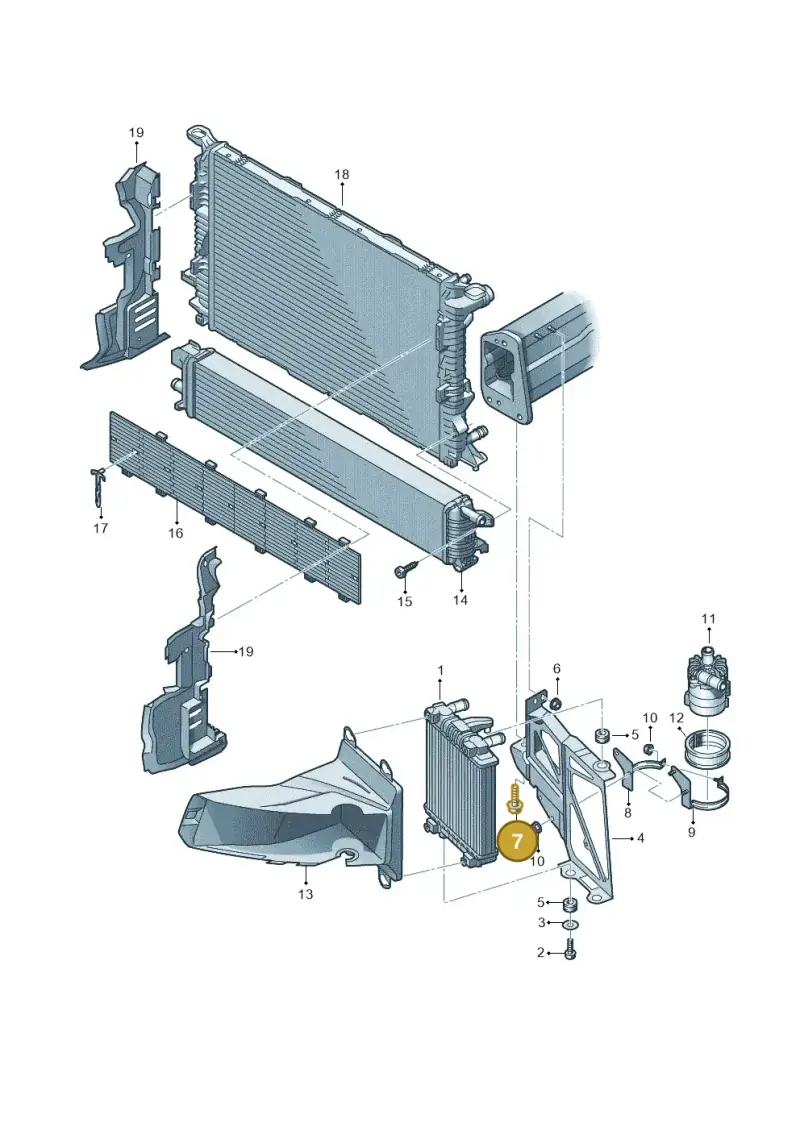 N91050701 — Audi A7 Sportback (2014-2018) diagram 711121720, position 7
