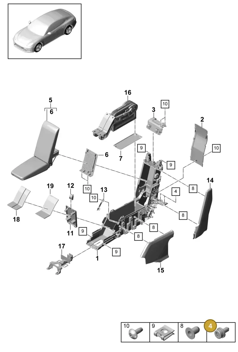 N91050701 — Porsche Panamera (2016-2020) diagram p49809035, position 4