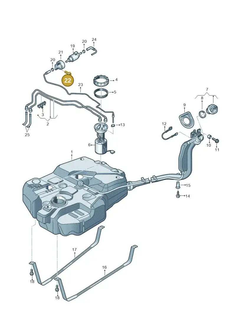 N91051101 — Volkswagen Caddy kombi (2015-2020) diagram 690201600, position 22