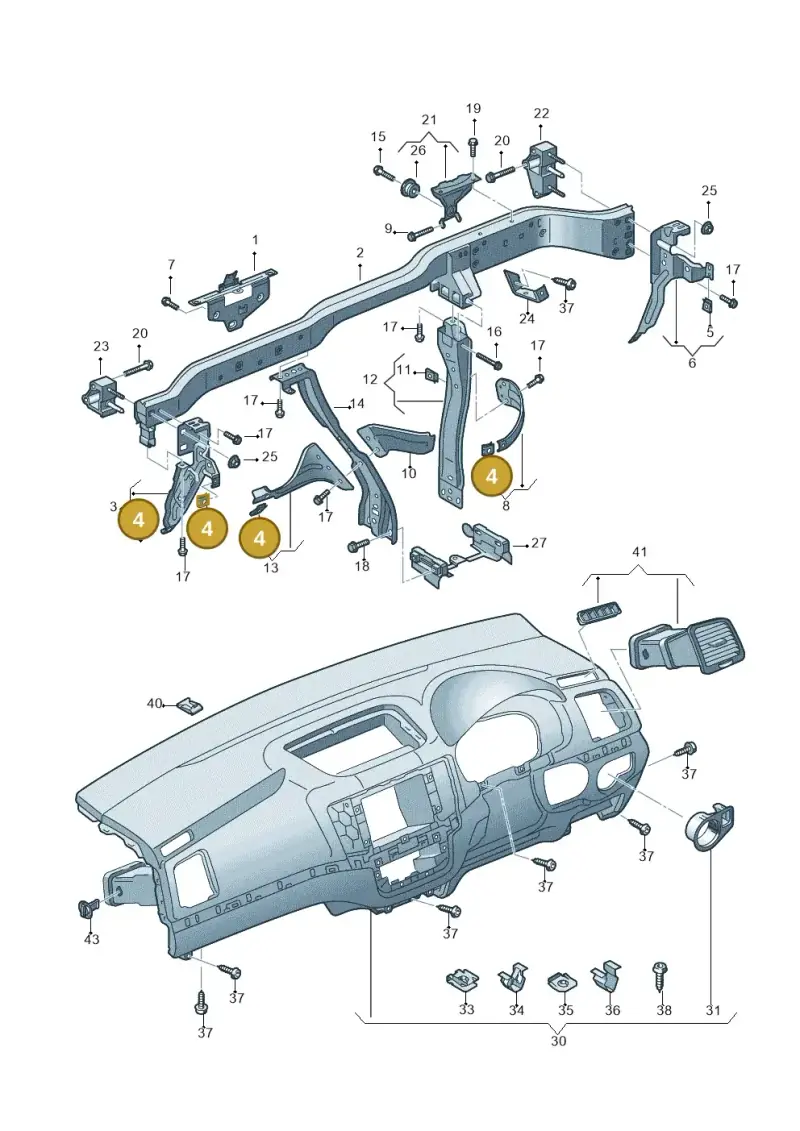 N91053201 — Volkswagen Sharan BlueMotion (2015-2022) diagram 689857050, position 4