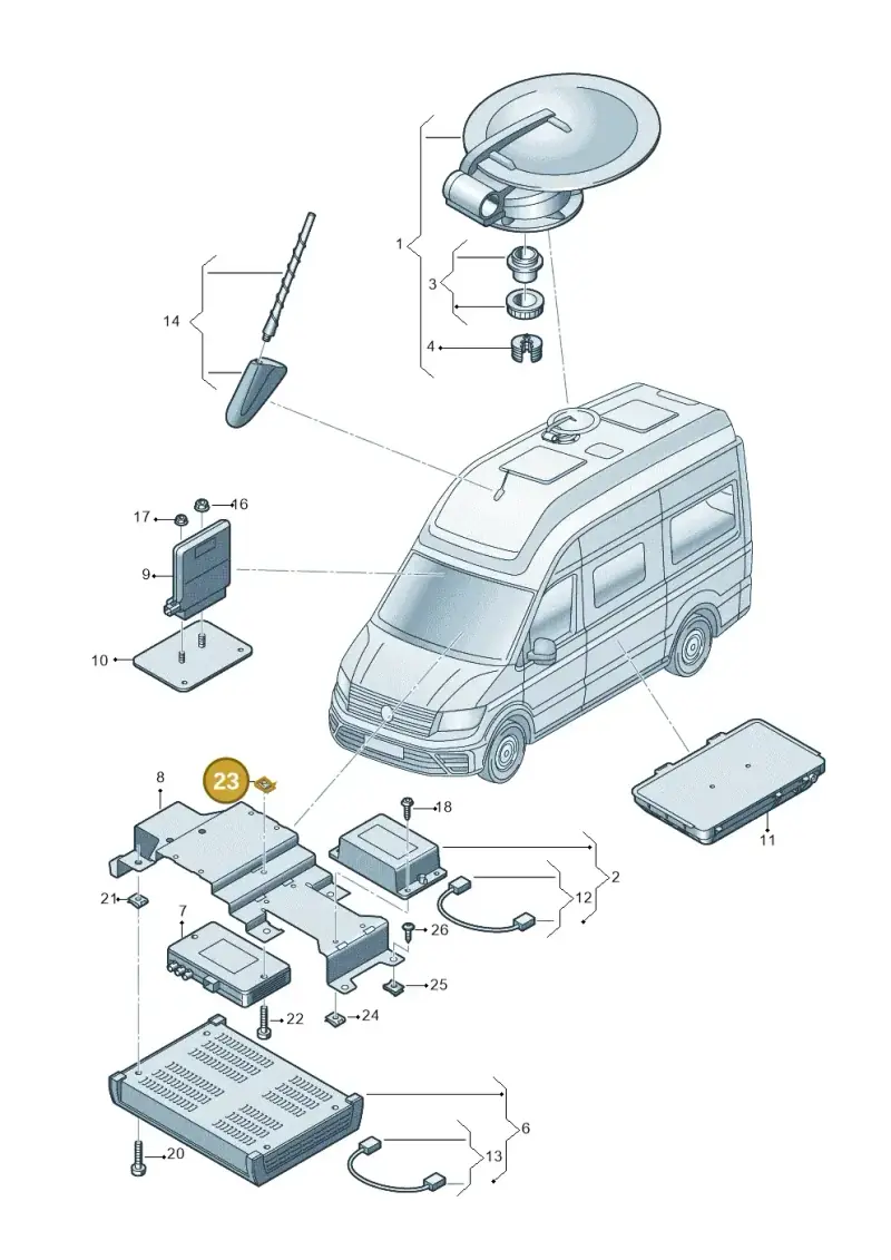 N91053201 — Volkswagen MAN TGE 55 (2016-2021) diagram 806035011, position 23