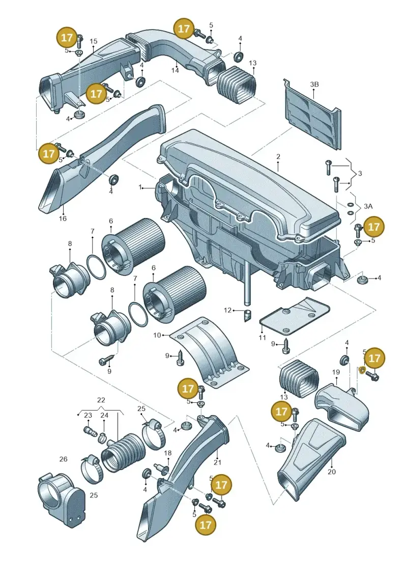 N91054201 — Audi R8 qu. 5.2 (2012-2015) diagram 618133000, position 17