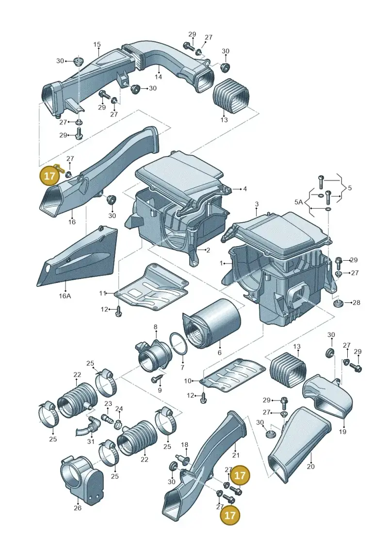 N91054201 — Audi R8 qu. 5.2 (2012-2015) diagram 752133020, position 17