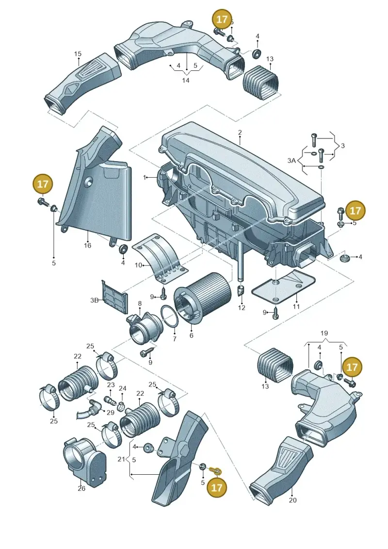 N91054201 — Audi R8 qu. 5.2 (2012-2015) diagram 752133040, position 17
