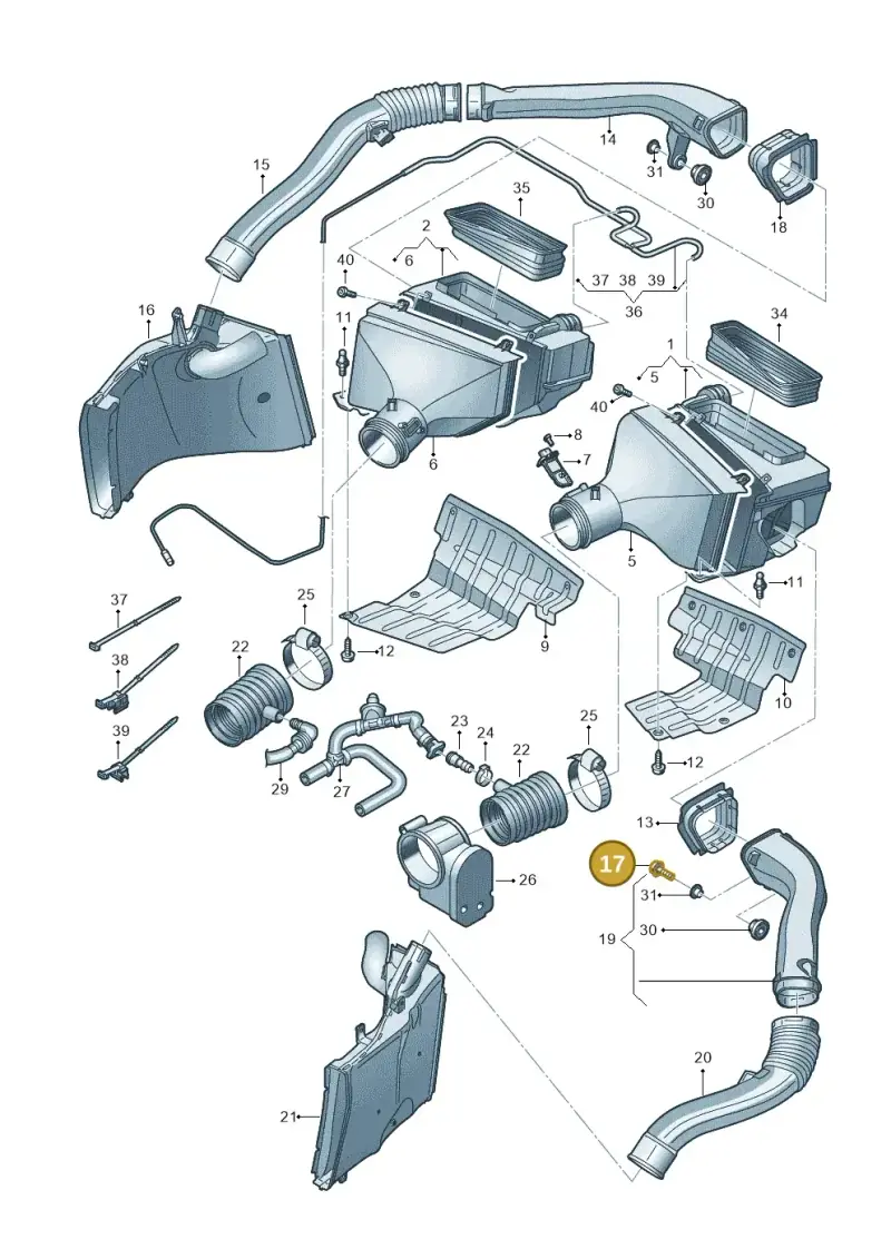 N91054201 — Audi R8 Spyder (2015-2024) diagram 872133019, position 17