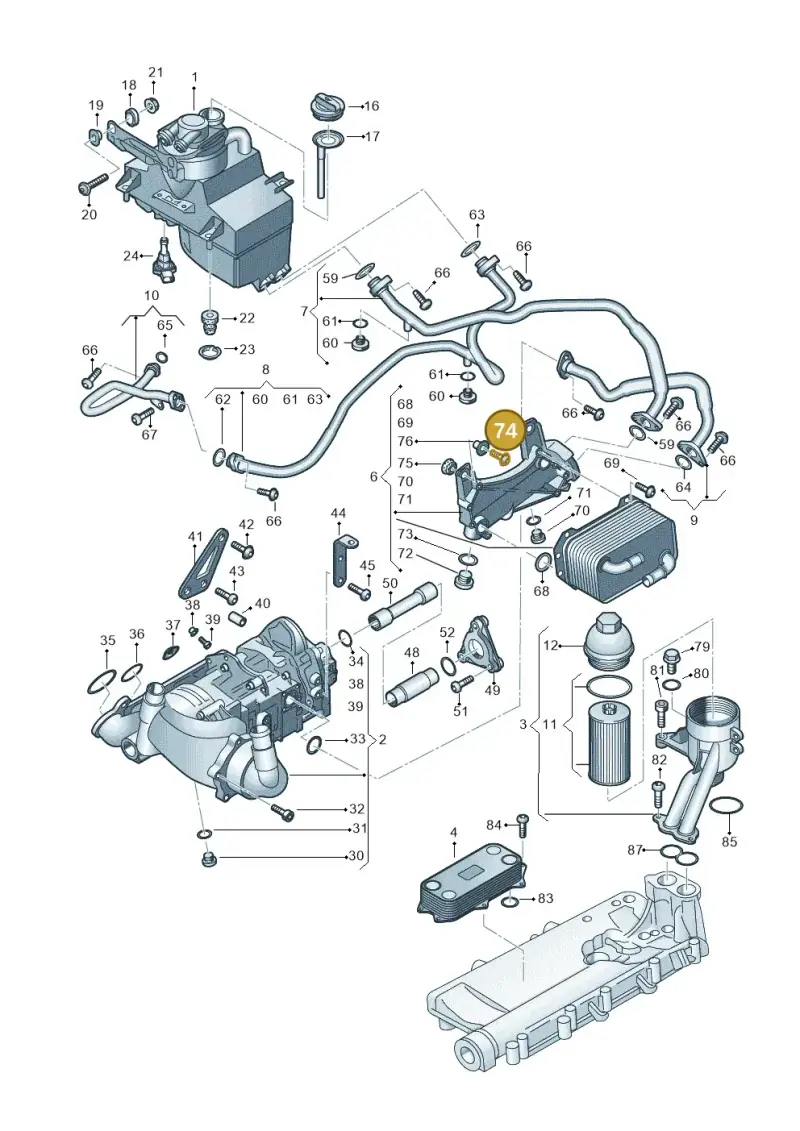 N91054201 — Audi R8 Spyder (2015-2024) diagram 872115100, position 74