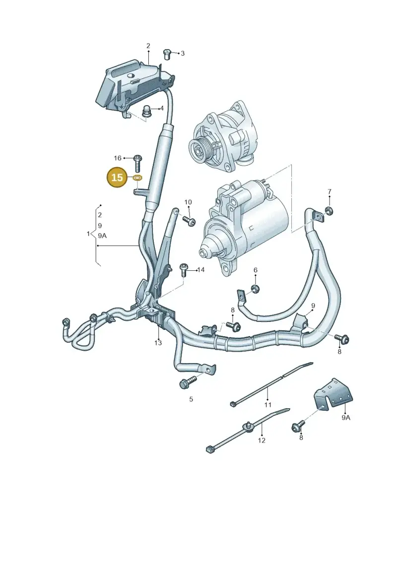N91056601 — Audi A8 (2013-2018) diagram 696972050, position 15