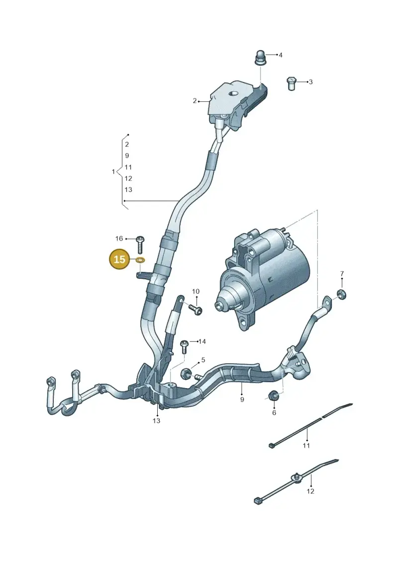 N91056601 — Audi A8 (2013-2018) diagram 696972080, position 15