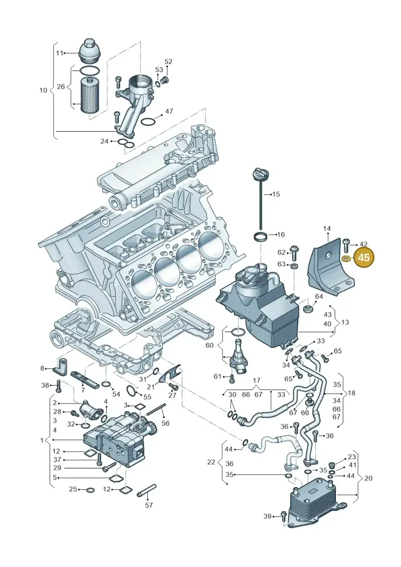 N91056601 — Audi R8 qu. 5.2 (2012-2015) diagram 752115010, position 45