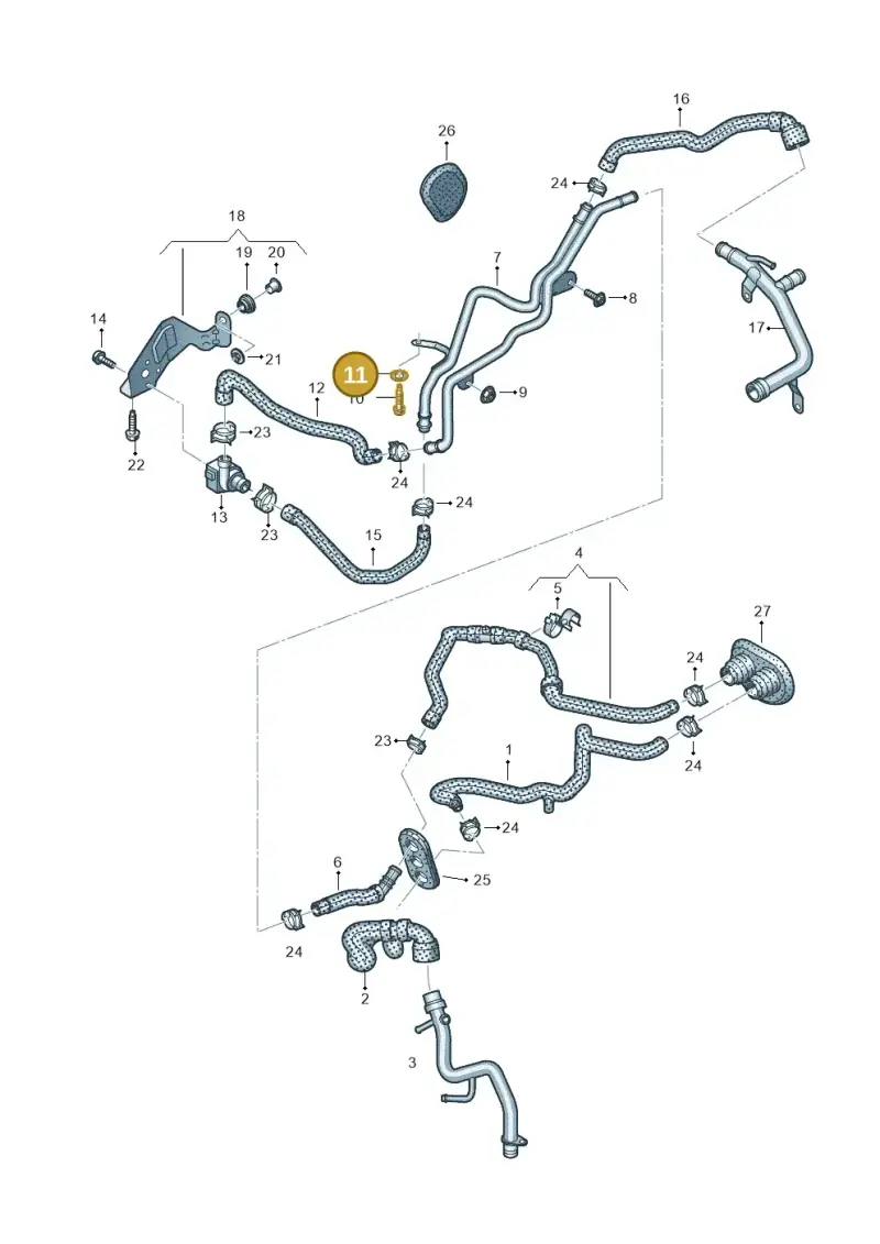 N91056601 — Audi A8 (2013-2018) diagram 771819680, position 11