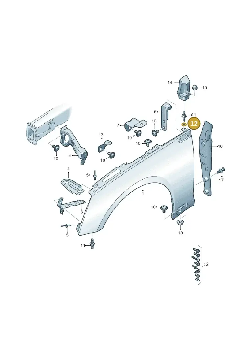 N91056601 — Audi A5 Sportback (2016-2025) diagram 897821000, position 12