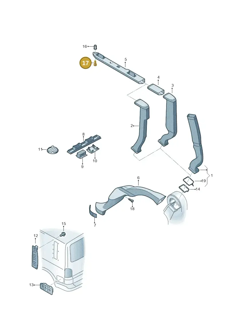 N91058201 — Volkswagen TRANSPORTER GESCHL.    08 (2007-) diagram 410819100, position 17