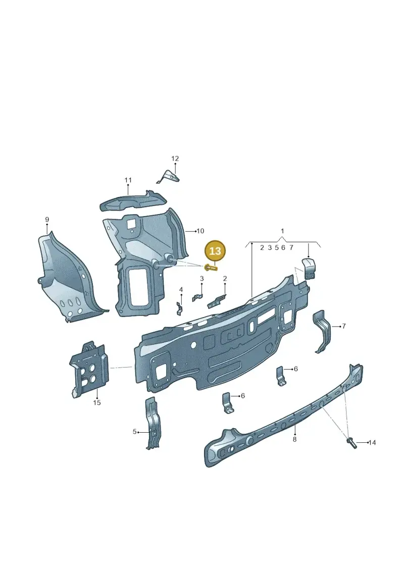 N91064102 — Volkswagen T-Cross 1,0 (2018-2024) diagram 837813000, position 13