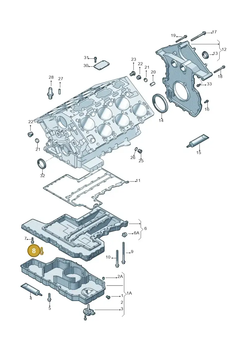 N91065301 — Volkswagen Phaeton 4motion (2010-2016) diagram 258103200, position 8