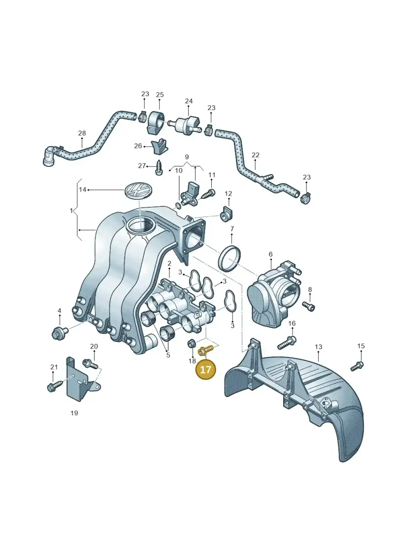 N91065301 — Volkswagen Caddy Maxi Kombi (2010-2015) diagram 477133350, position 17